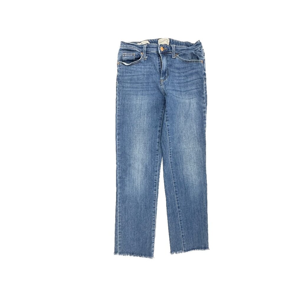 Universal Thread High Rise Slim Straight Raw Hem Women's size 2 Dark Blue‎ Jeans